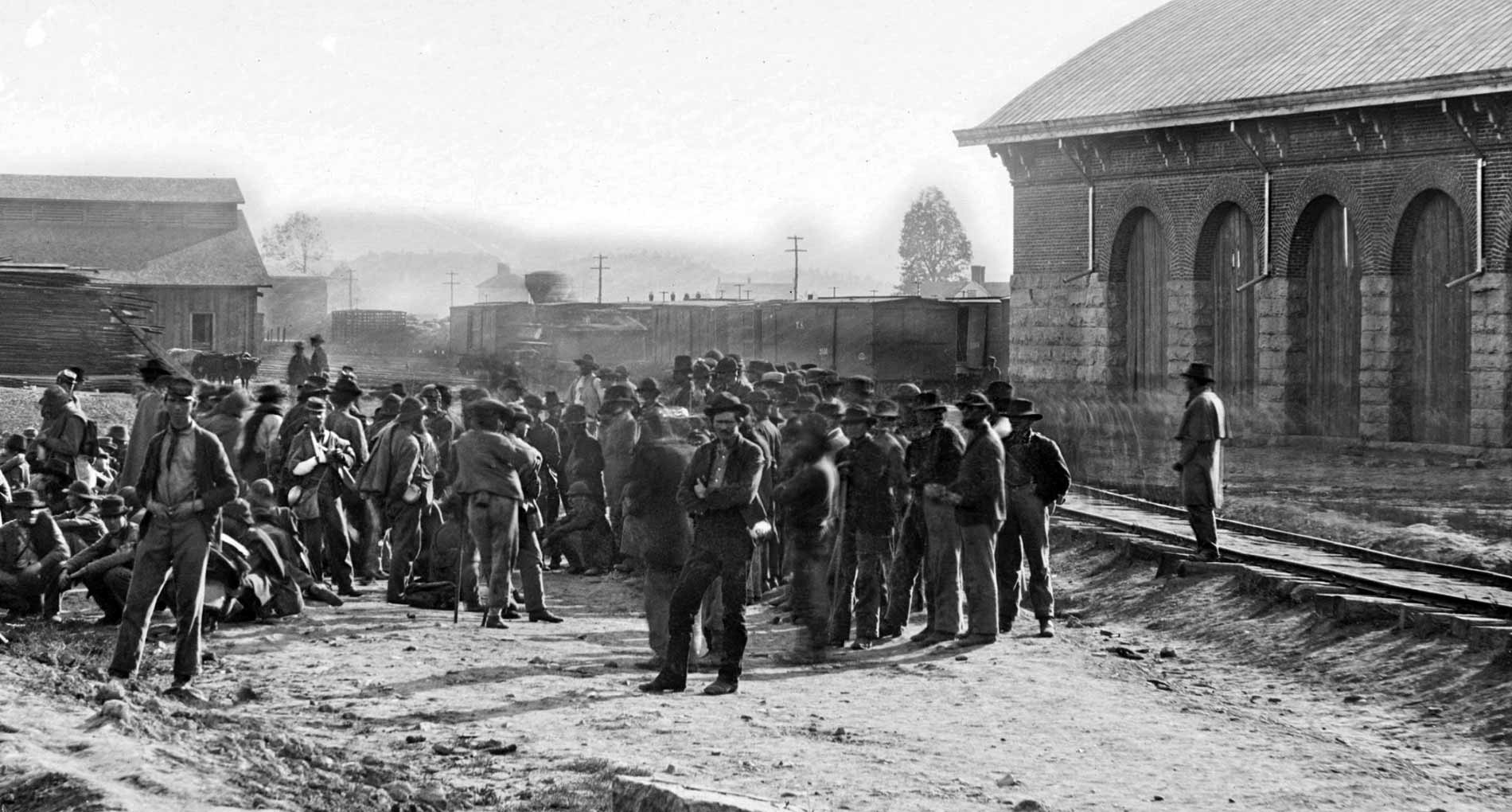 1864 Soldiers at Union Depot